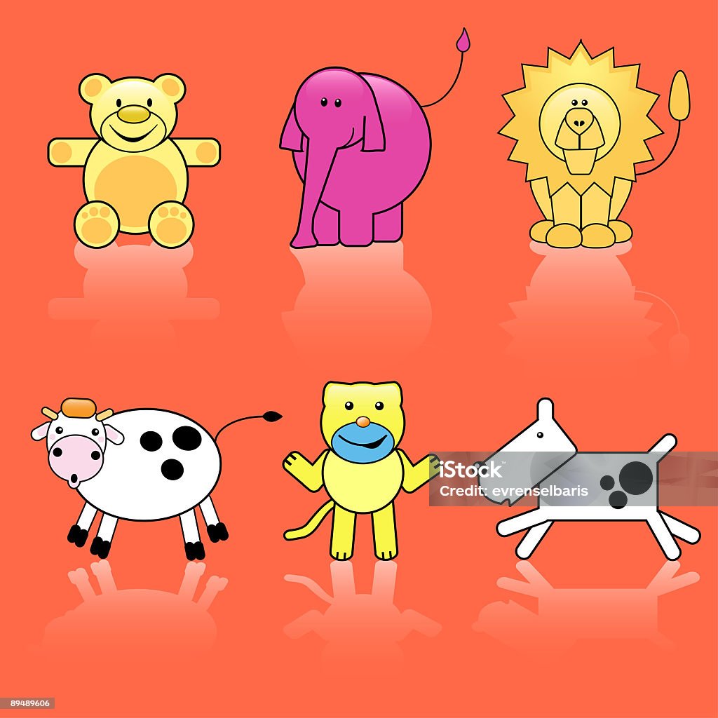 Adorables animal chiffres - Illustration de Amitié libre de droits