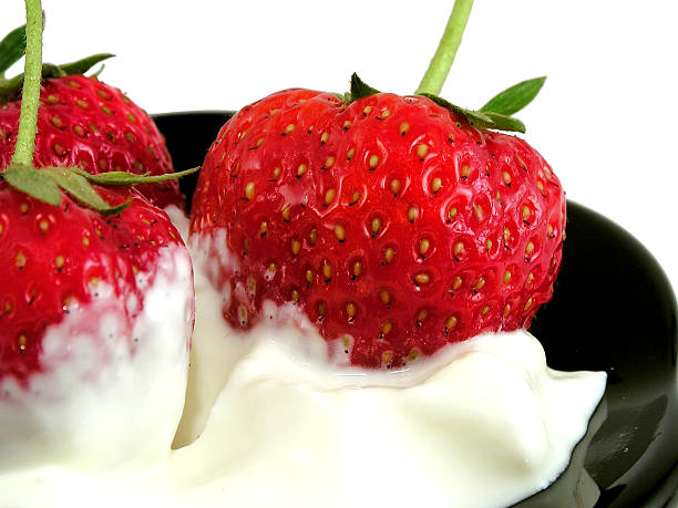 istock Strawberry in sour cream. 89491869
