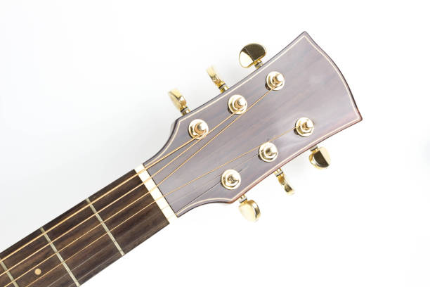 istock Acoustic guitar Close up, Strings, background 894919566