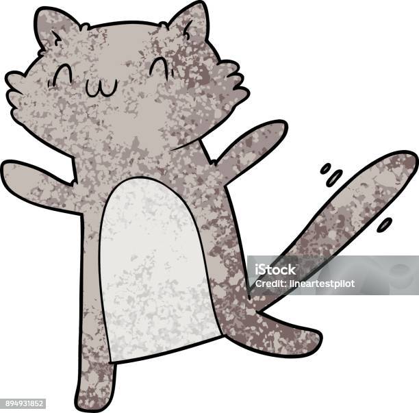 Dancing Cat Vector Cartoon Dancing Cat Stock Illustration - Download Image Now - Animal ...