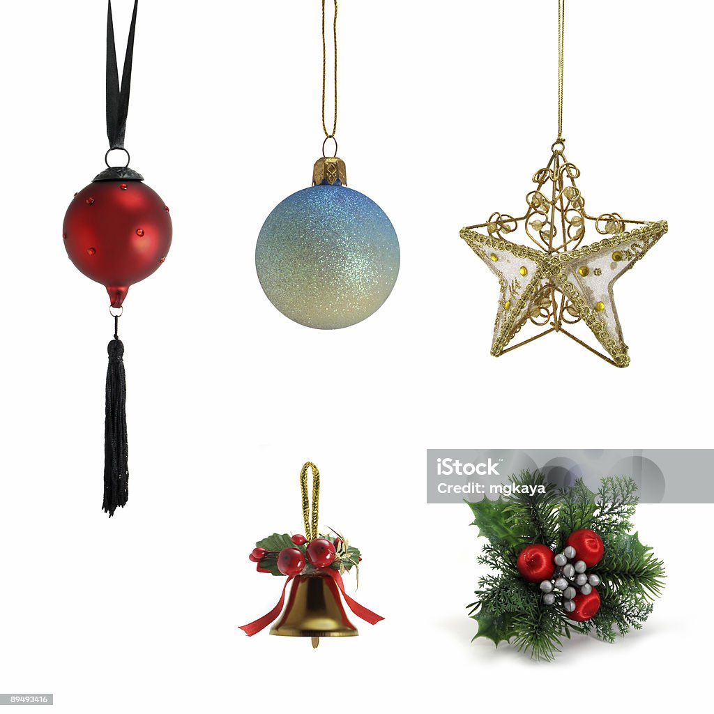 Christmas Ornament Set  Cut Out Stock Photo Christmas Ornament Set  Cut Out Stock Photo
