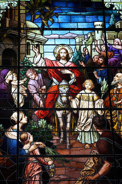 istock Church Stained Glass Leaded  Window 89493584