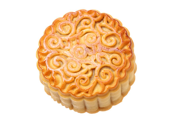 istock Mid-Autumn Festival mooncake isolated on white background with clipping path 894937608