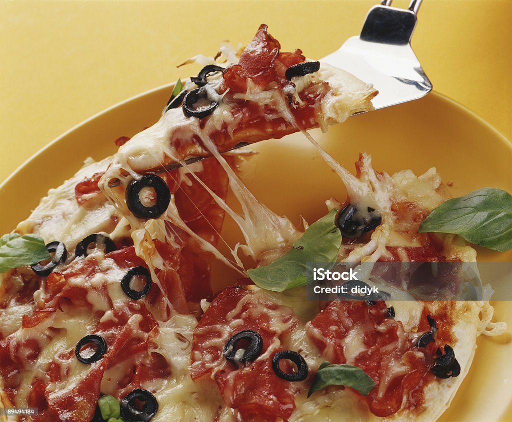 Fatia de Pizza - Royalty-free Amarelo Foto de stock