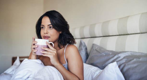 istock Mentally preparing herself for the day ahead 894946268