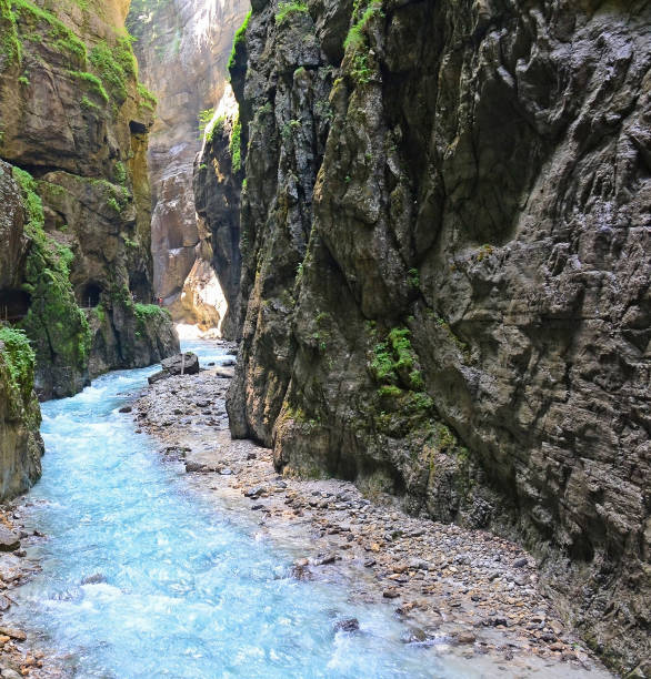 Partnachklamm river and rocks in Germany Partnachklamm river and rocks in Germany partnach gorge stock pictures, royalty-free photos & images