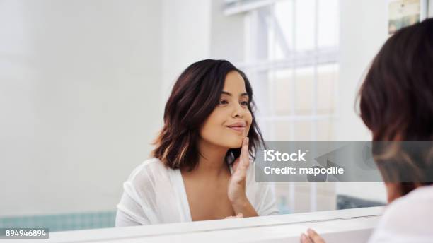 Self Care Another Form Of Love Stock Photo - Download Image Now - Women, One Woman Only, Mirror - Object