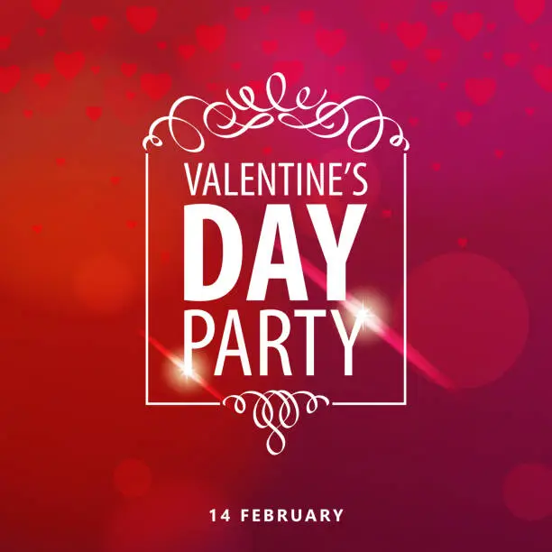 Vector illustration of Valentine's Day Party