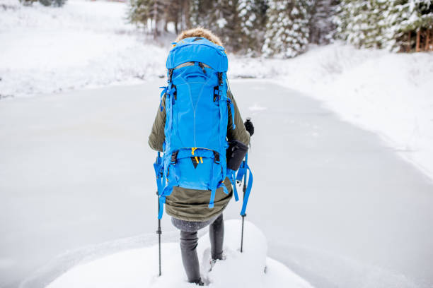 istock Winter hiking in the forest 894949682