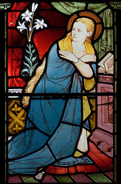 istock Ancient English Church Stained Glass 89495011