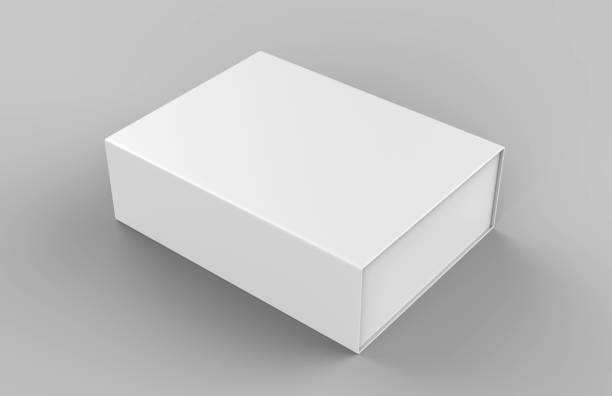istock Realistic Package Cardboard Sliding drawer Box on grey background. For small items, matches, and other things. 3d render illustration 894952078