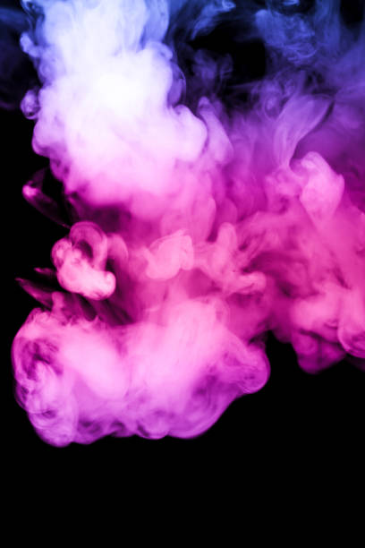 istock colored smoke isolated on a black background. fractal. spiral. 894958100