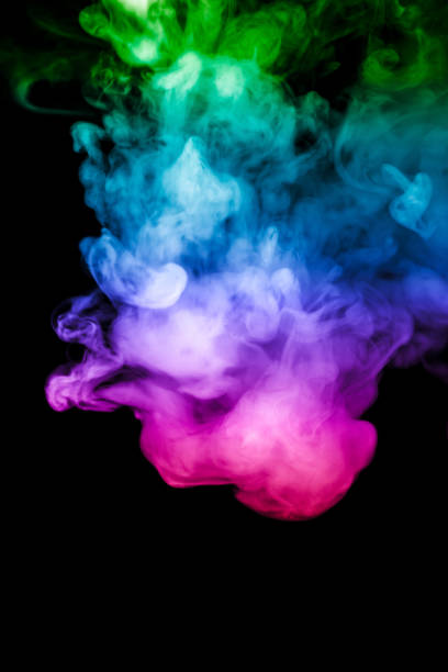istock colored smoke isolated on a black background. fractal. spiral. 894958168