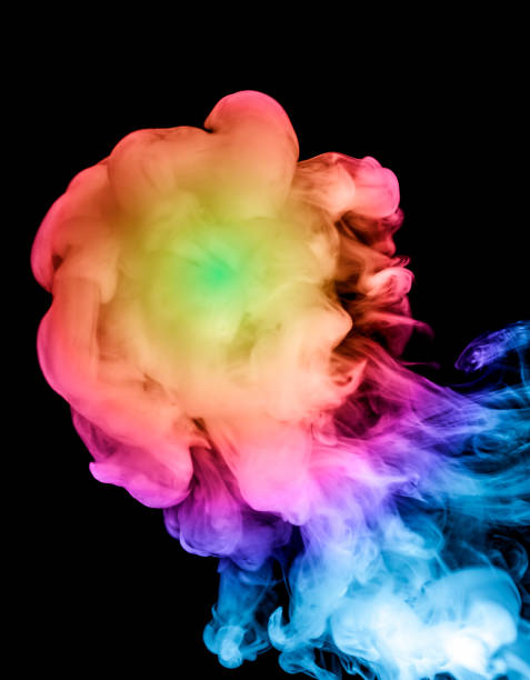 istock colored smoke isolated on a black background. fractal. spiral. 894958288