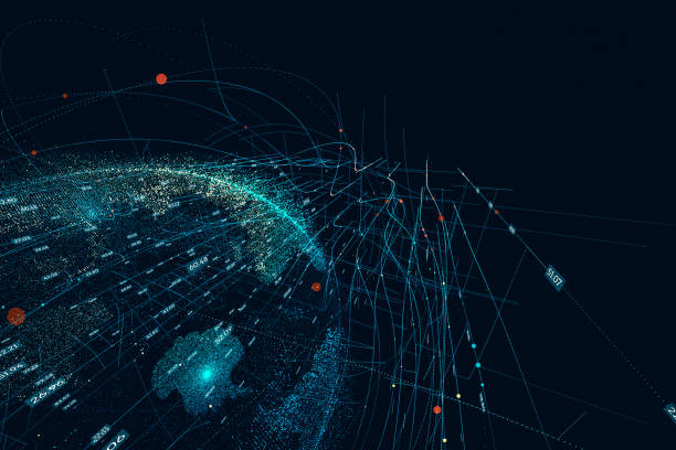 istock Global economy and large data background 894958402