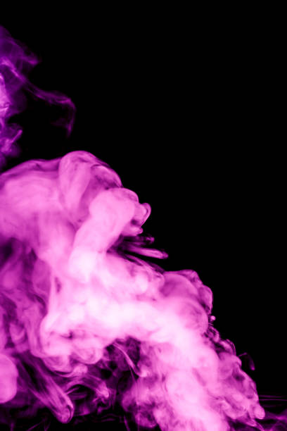 istock purple smoke isolated on a black background. fractal. spiral. 894958526