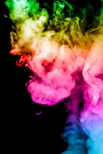 istock colored smoke isolated on a black background. fractal. spiral. 894958528