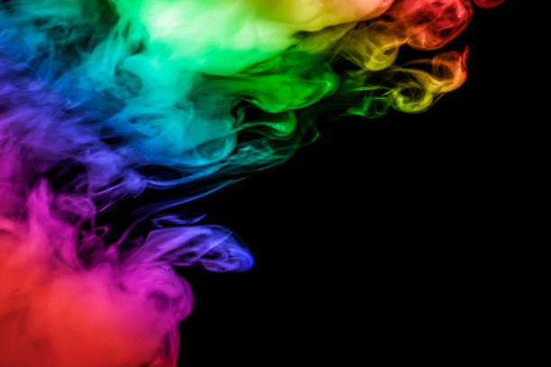 istock colored smoke isolated on a black background. fractal. spiral. 894958586