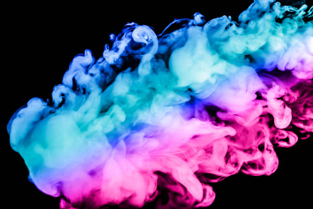 istock colored smoke isolated on a black background. fractal. spiral. 894958804