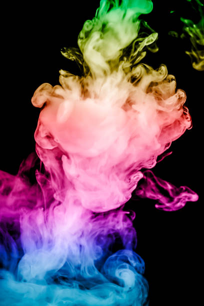 istock colored smoke isolated on a black background. fractal. spiral. 894958836
