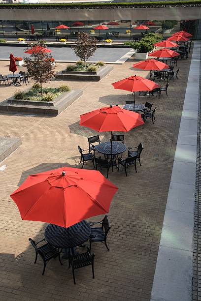 istock Courtyard of Red Umbrellas 89495916