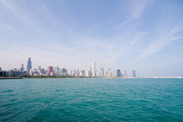 Vista de los edificios de Chicago - foto de stock