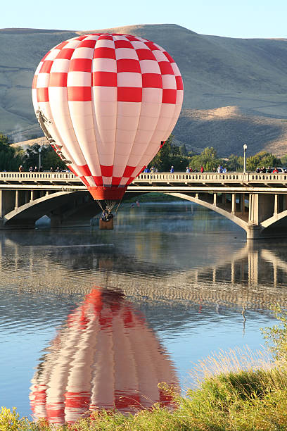 Peaceful Hot Air Balloon stock photo