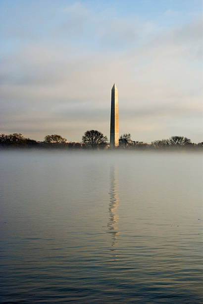istock Washington Monument in fog 89496413