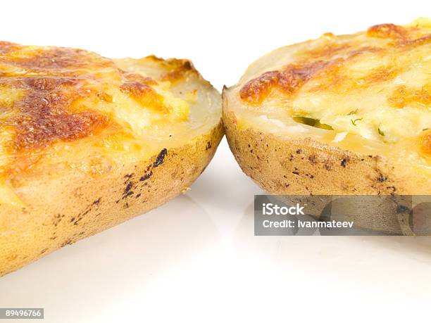 Stuffed Potatos With Cheese Stock Photo - Download Image Now - Baked, Cheese, Close-up