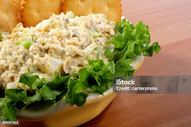 Bowl Of Tuna Fish Salad Stock Photo - Download Image Now - Bowl, Color Image, Cracker - Snack