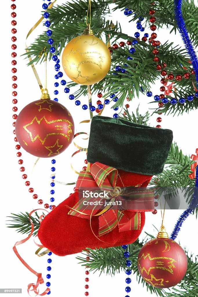 Decoração de Natal em branco. - Royalty-free Abeto Foto de stock