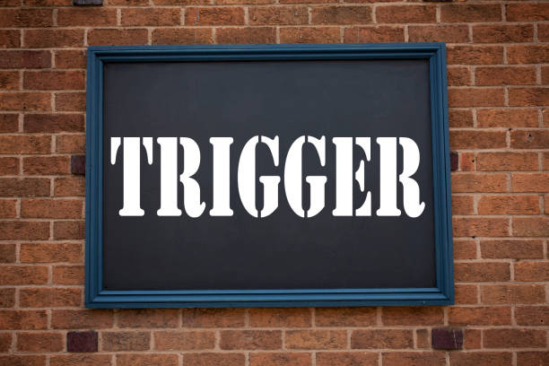 istock Conceptual hand writing text caption showing announcement Trigger. Business concept for  Stir Spark Loose or Unleash Idea written on frame old brick background and copy space 894974370