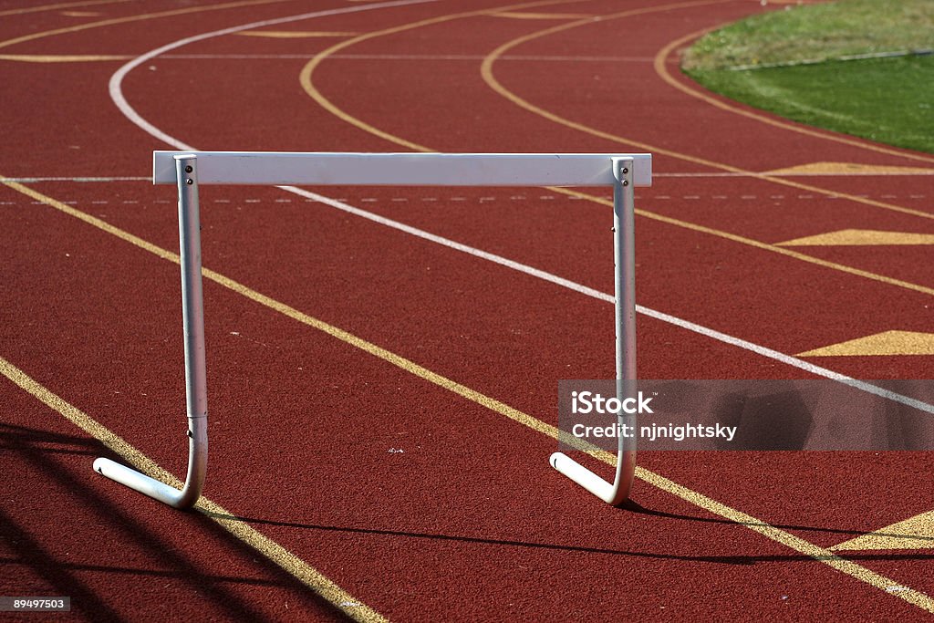 Running track Hürde - Lizenzfrei Hürdenlauf - Laufdisziplin Stock-Foto