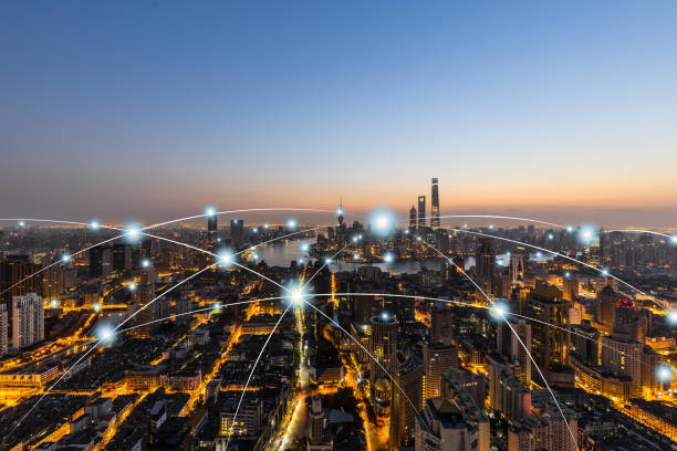 istock City network technology in Shanghai,China 894977258