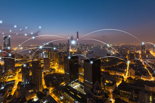 istock City network technology in Shanghai,China 894977282
