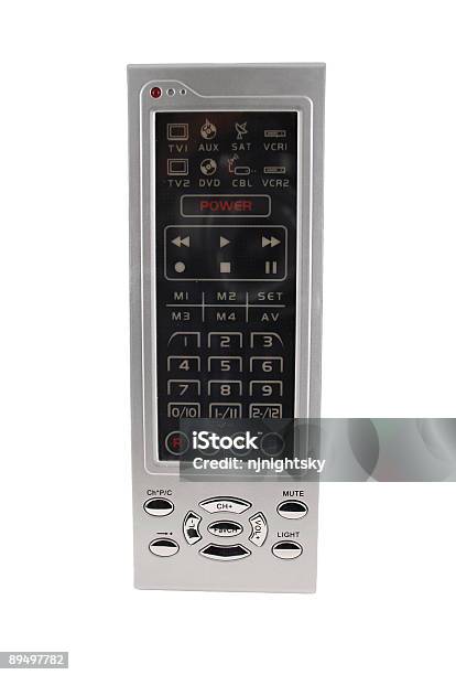 Isolated Tv Remote Control On White Stock Photo - Download Image Now - Bandwidth, Close-up, Color Image