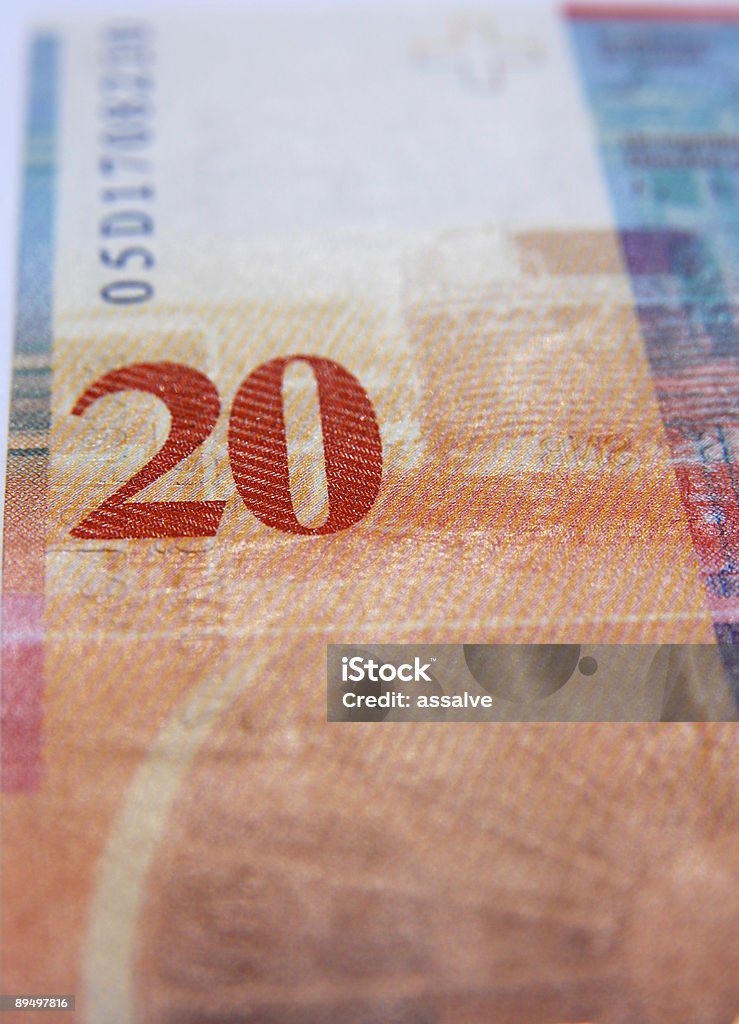 close up of a twenty swiss currency note  20-24 Years Stock Photo