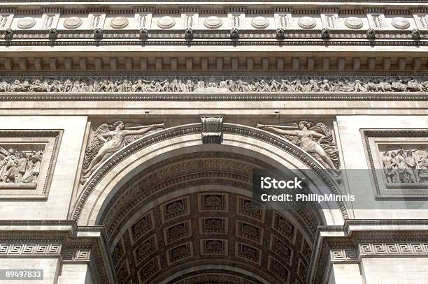 Arco Di Trionfo Degli Champselysées - Fotografie stock e altre immagini di Architettura - Architettura, Arco - Architettura, Arco di trionfo