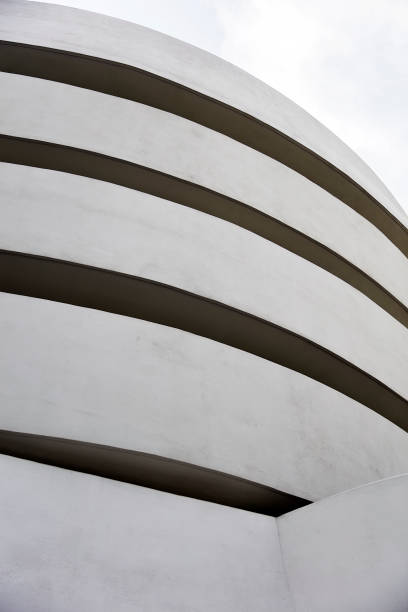 Detail of the Guggenheim Museum in New York. Museum was designed by Frank Lloyd Wright and building opened on October 21, 1959.