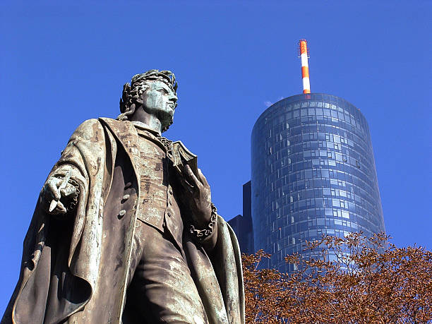 Frankfurt/Main Taunusanlage Friedrich Schiller Monument  sendemast stock pictures, royalty-free photos & images