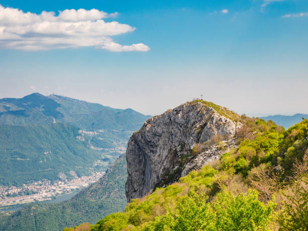 Corni di Canzo and city of Lecco in background