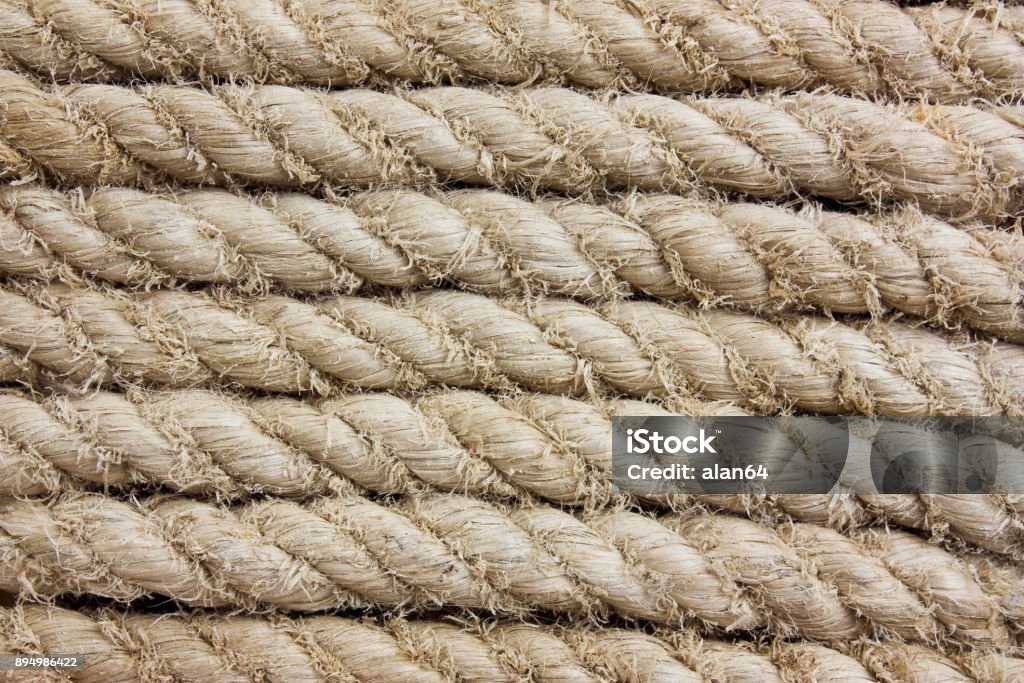 Texture Of The Ropes Stock Photo - Download Image Now - Hemp, Horizontal,  Journey - iStock