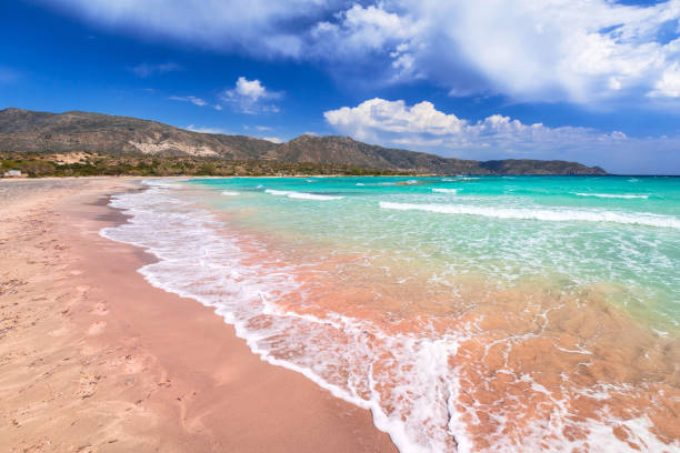 istock Elafonissi beach with pink sand on Crete 894986516
