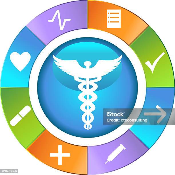 Medizinische Symbol Circle Interface Stock Vektor Art und mehr Bilder von Bedienungsknopf - Bedienungsknopf, Biegung, Bildkomposition und Technik
