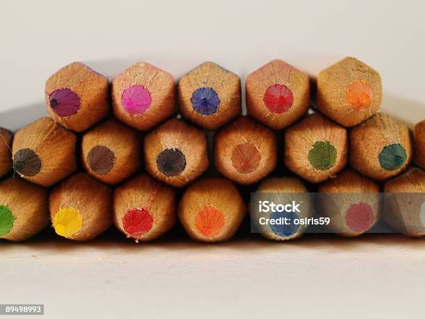 Colored Pencils Stock Photo - Download Image Now - Art, Black Color, Blue