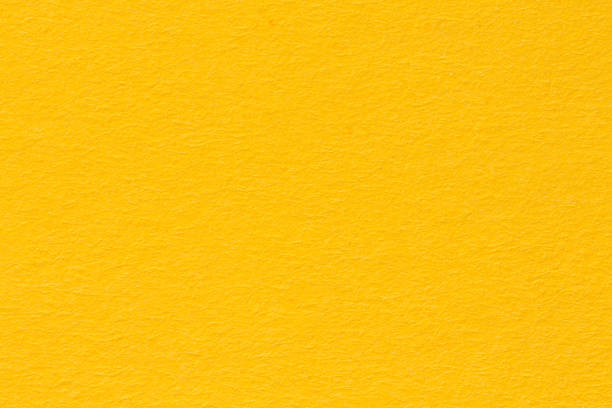 黄色い紙背景、カラフルな紙テクスチャ - 黄色の背景 ストックフォトと画像