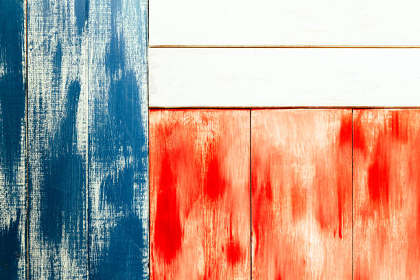 istock Red, blue and white panels as background 894991360