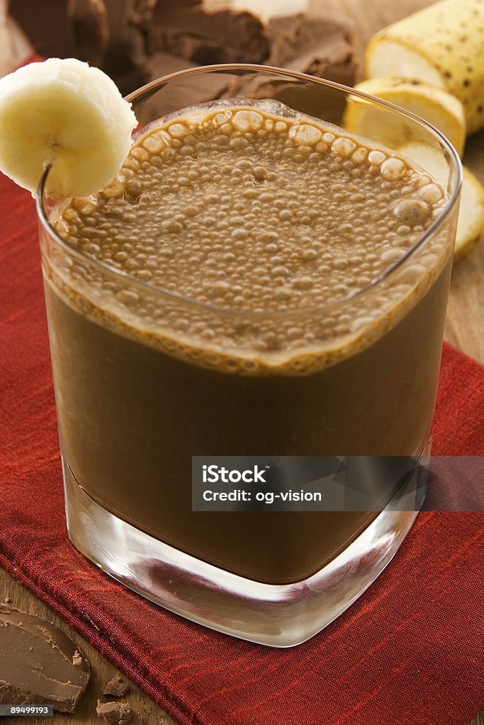 Chocolate smoothie  Banana Stock Photo