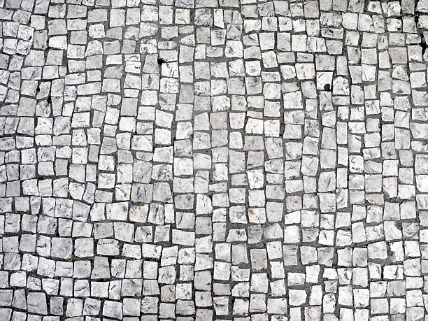 istock Aerial view of paved stone road 89499567