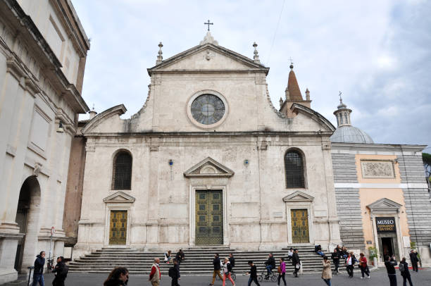 basílica de santa maria del popolo. roma, italia - people of freedom italian party fotografías e imágenes de stock